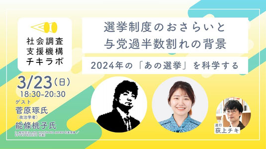 3月23日 選挙制度のおさらいと与党過半数割れの背景