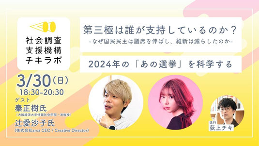 3月30日 大三極は誰が支持をしているのか？