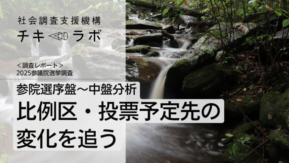 参院選序盤〜中盤分析：比例区・投票予定先の変化を追う