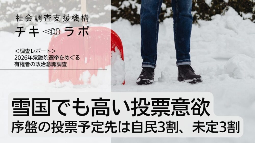 雪国でも高い投票意欲　序盤の投票予定先は自民3割、未定3割