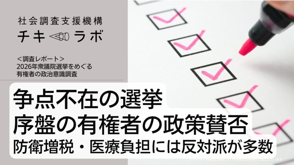 争点不在の選挙序盤における有権者の政策賛否ーー防衛増税・医療負担には反対派が多数