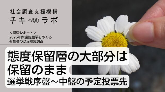 態度保留層の大部分は保留のまま――選挙戦序盤〜中盤の予定投票先